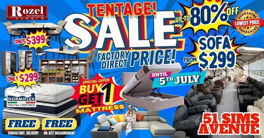 Rozel-Factory-Direct-Tentage-Sale-at-51-Sims-Avenue Now till 5 July 2026: Rozel Factory-Direct Tentage Sale at 51 Sims Avenue – Enjoy Huge Savings on Premium Mattresses, Beds and Bedroom Essentials Promotion
