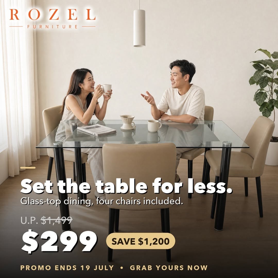 Rozel-Furnishing-Singapore-Furniture-Promotion-7 Now till 19 July 2026: Rozel Furnishing Singapore Furniture Promotion – Enjoy Up to 80% Off Electric Recliners, Sofas and Dining Sets at Sims Avenue