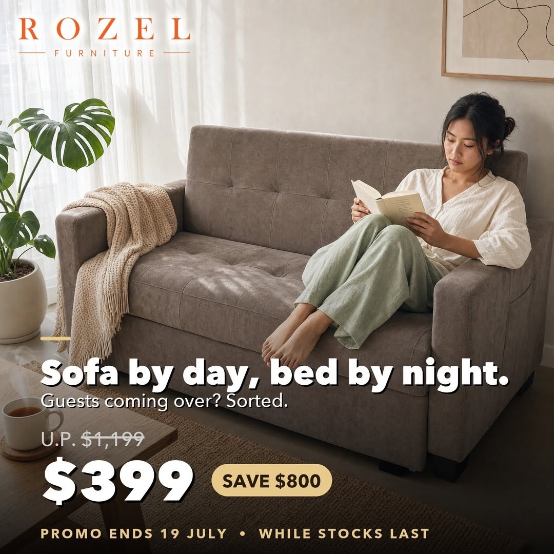 Rozel-Furnishing-Singapore-Furniture-Promotion-8 Now till 19 July 2026: Rozel Furnishing Singapore Furniture Promotion – Enjoy Up to 80% Off Electric Recliners, Sofas and Dining Sets at Sims Avenue