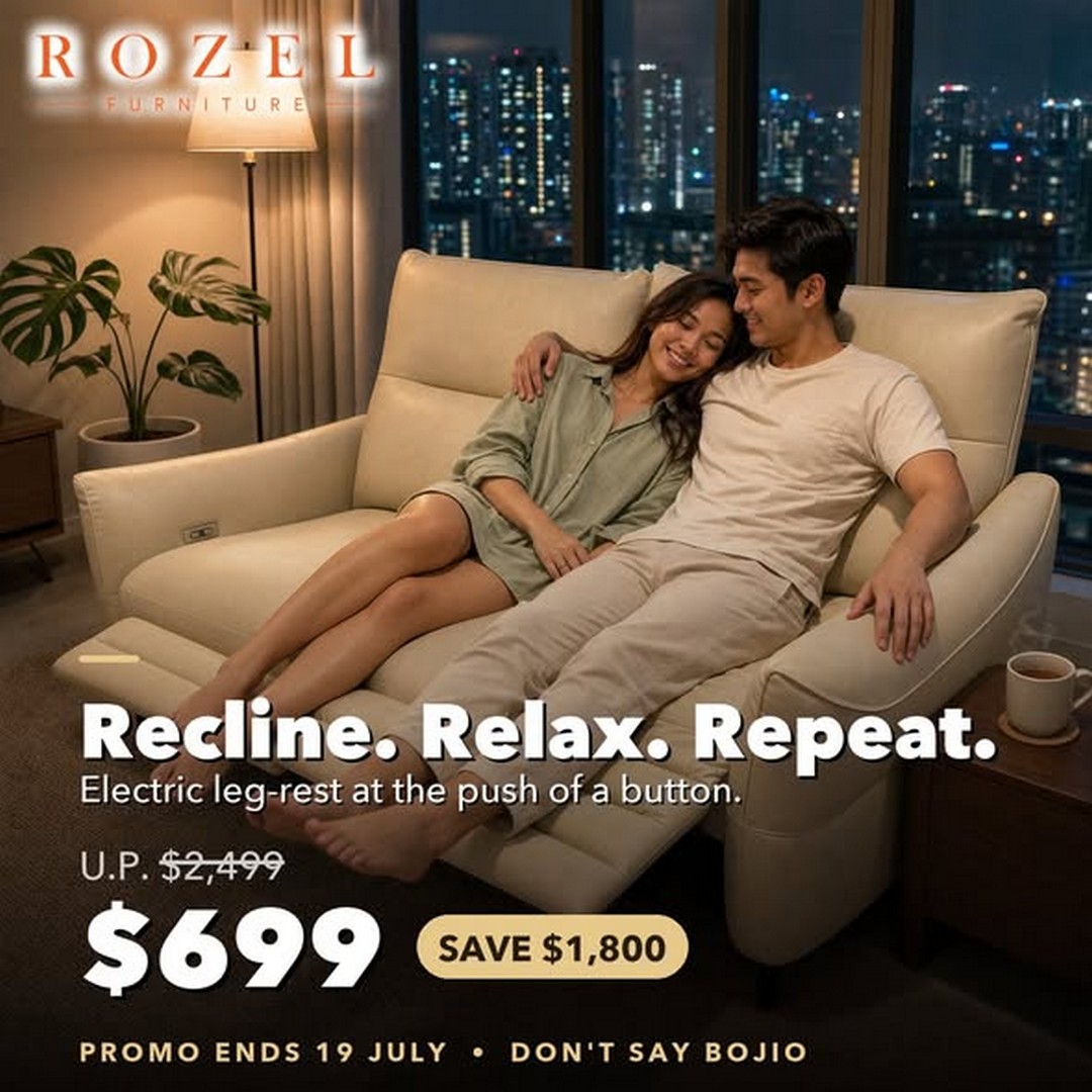 Rozel-Furnishing-Singapore-Furniture-Promotion Now till 19 July 2026: Rozel Furnishing Singapore Furniture Promotion – Enjoy Up to 80% Off Electric Recliners, Sofas and Dining Sets at Sims Avenue