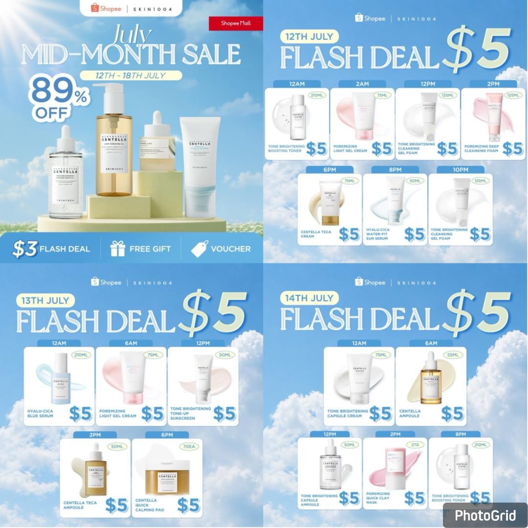 SKIN1004-Singapore-Mid-Month-Skincare-Sale-Promotion 12-18 July 2026: SKIN1004 Singapore Mid-Month Skincare Sale Promotion – Enjoy Up to 89% OFF on Shopee Mall with Free Full-Sized Gifts and Exclusive Bundle Deals