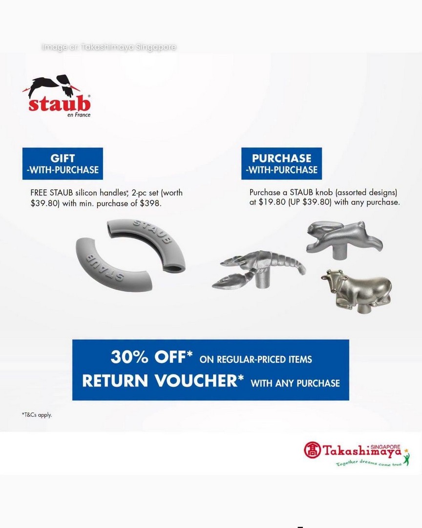 STAUB-Singapore-Kitchenware-Sale-at-Takashimaya-6 Now till 8 July 2026: STAUB Singapore Kitchenware Sale at Takashimaya – Premium French Cast Iron Cookware, Ceramics and Exclusive Deals from Just $29.90