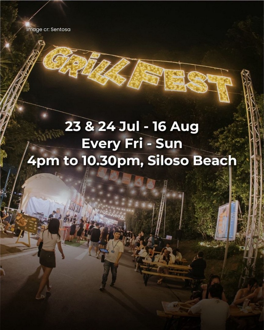Sentosa-GrillFest-Singapore-Live-Fire-Food-Festival-Promotion 23 July – 16 August 2026: Sentosa GrillFest Singapore Live Fire Food Festival Promotion at Siloso Beach with Free Entry, Beachfront Dining and Weekend Grilled Feast