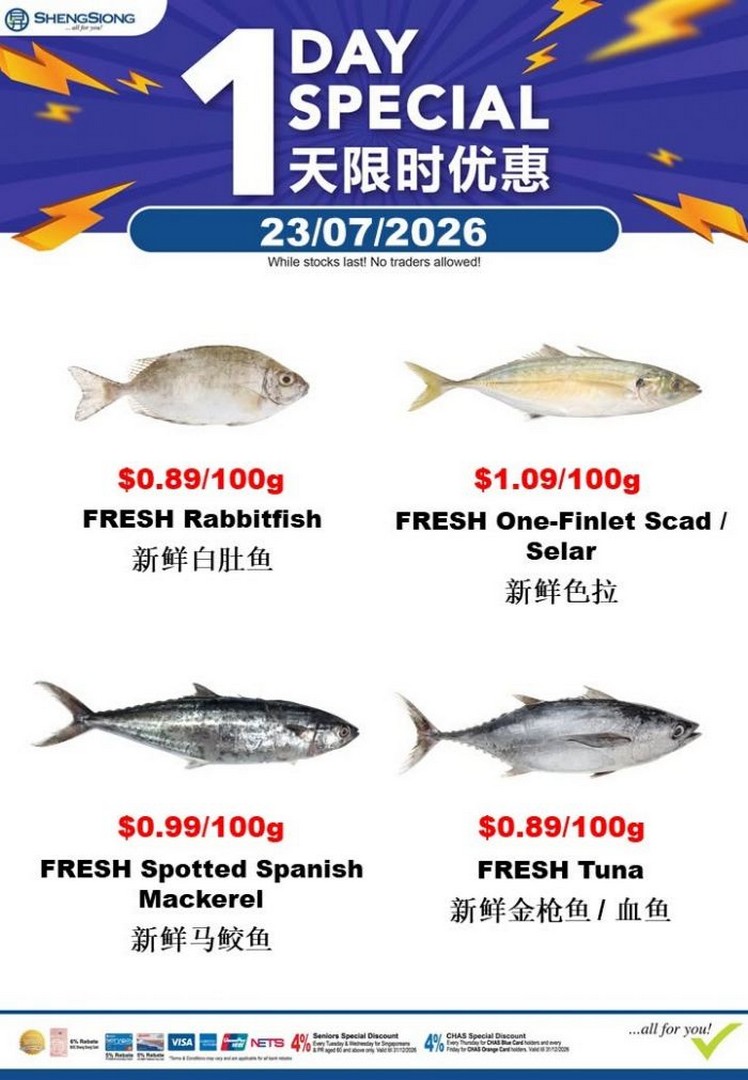 Sheng-Siong-Seafood-Promotion-1-Day-Special-Fresh-Seafood-Deals-1 23 July 2026: Sheng Siong Seafood Promotion, 1 Day Special Fresh Seafood Deals From $0.89/100g Across Singapore Outlets