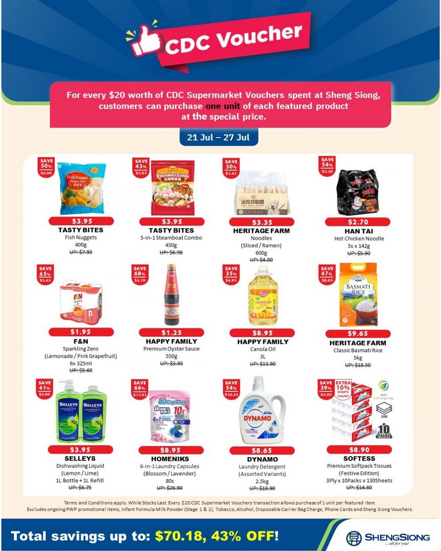Sheng-Siong-Supermarket-Voucher-Promotion 21-27 July 2026: Sheng Siong: Supermarket Voucher Promotion With Special Buys Up To 68% OFF On Daily Essentials