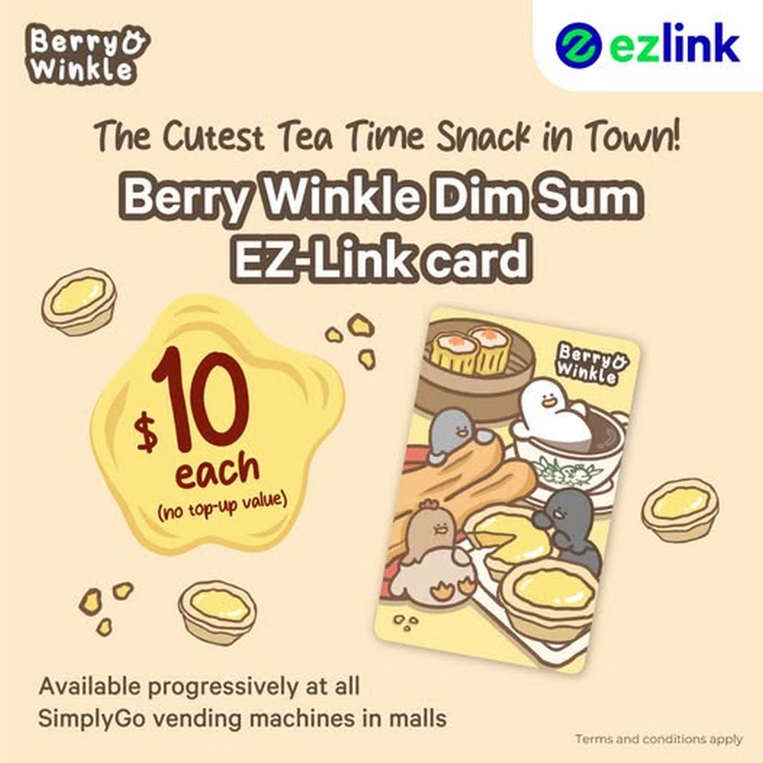 SimplyGo-Singapore-Berry-Winkle-Dim-Sum-EZ-Link-Card-Promotion 3 July 2026 onwards: SimplyGo Singapore Berry Winkle Dim Sum EZ-Link Card Promotion – Collect This Limited Edition Cute Travel Card Before It's Gone