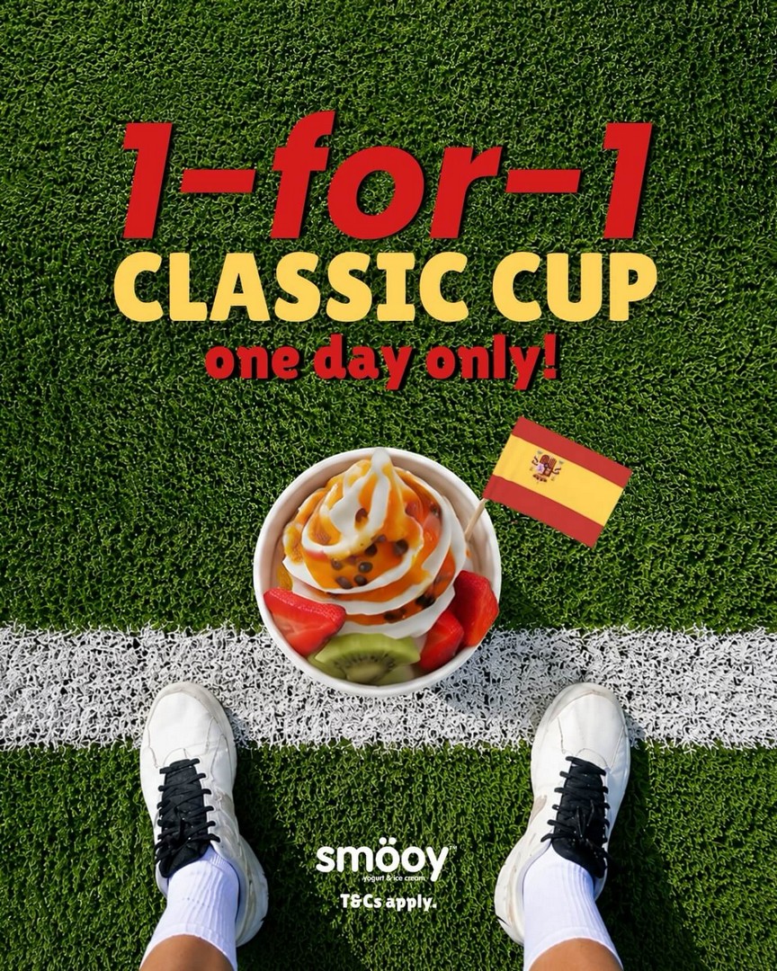 Smooy-Singapore-1-for-1-Celebratory-Promotion 24 July 2026: Smooy Singapore 1-for-1 Celebratory Promotion: Enjoy Buy One Get One Frozen Yogurt Treat for One Day Only