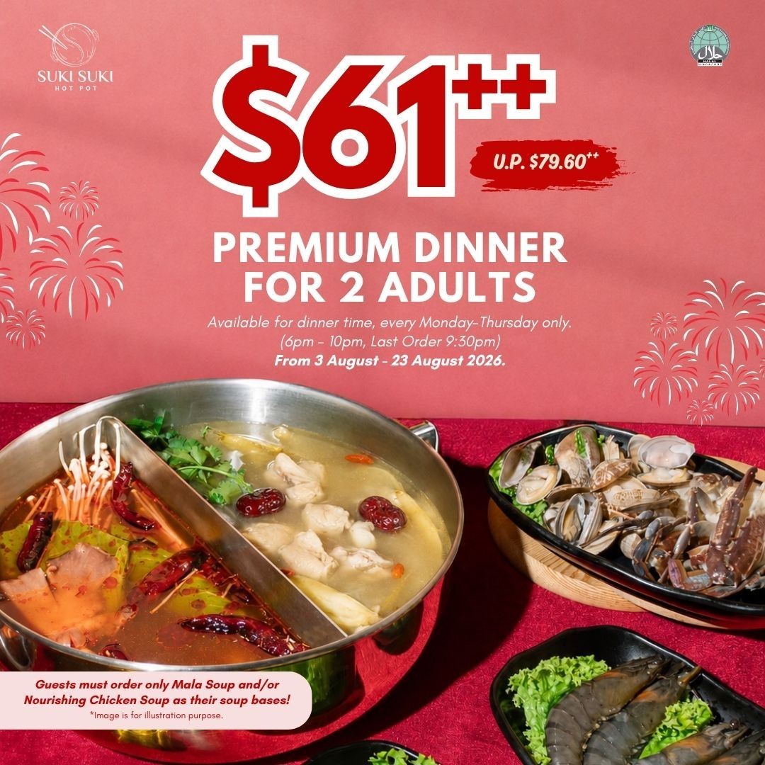 Suki-Suki-Thai-Hot-Pot-SG61-Premium-Dinner-Buffet-Promotion 3-23 August 2026: Suki-Suki Thai Hot Pot SG61 Premium Dinner Buffet Promotion – Enjoy Premium Buffet for Two at Just $61++ with Wagyu, Seafood and More