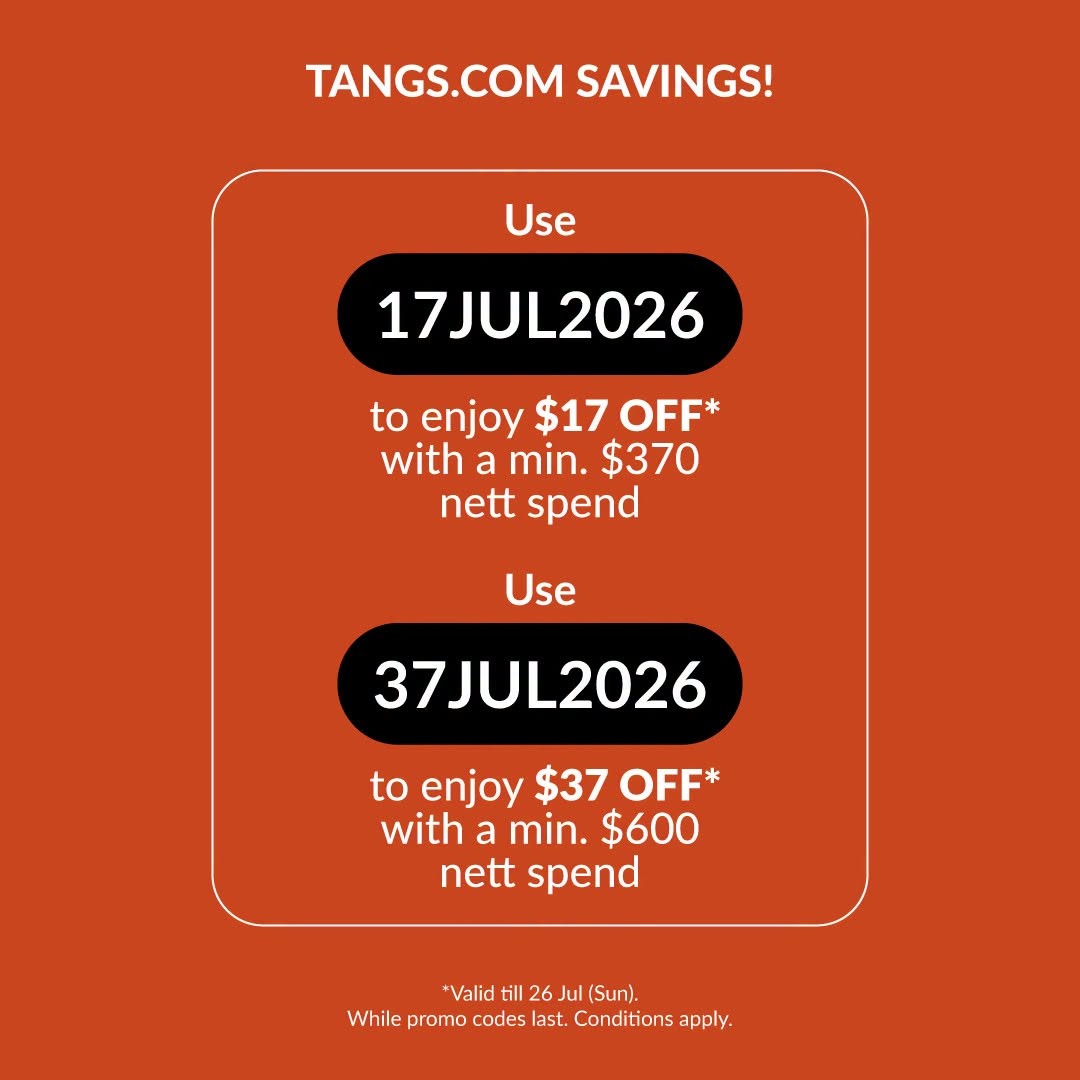 TANGS-Singapore-Summer-Sale-Promotion-7 Now Till 26 July 2026: TANGS Singapore Summer Sale Promotion, Enjoy Up To 60% OFF Fashion, Home, Beauty & More Savings In Stores And Online