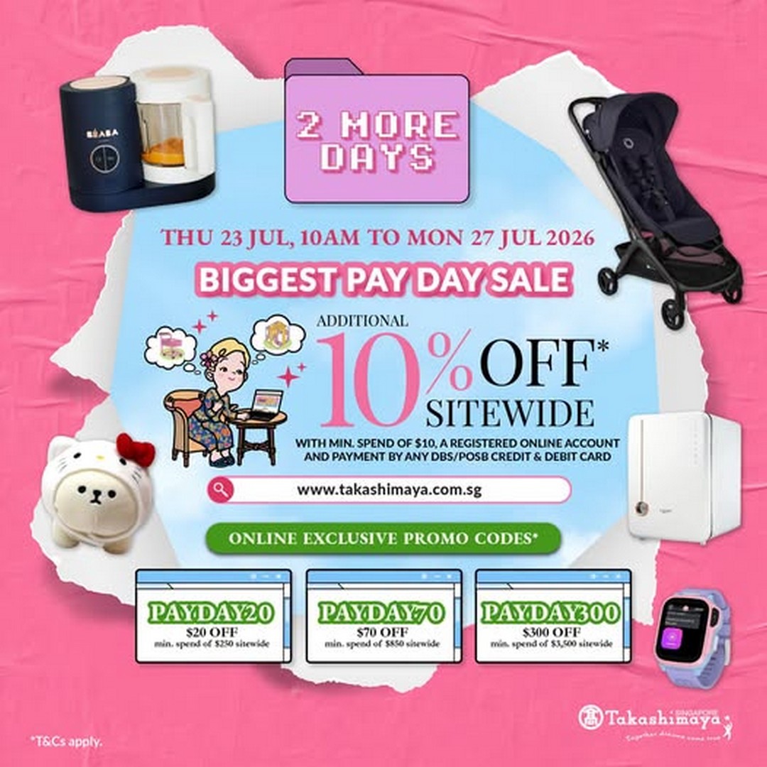 Takashimaya-Department-Store-DBS-POSB-Cardholder-Exclusive-Online-Promotion 23–27 July 2026: Takashimaya Department Store DBS/POSB Cardholder Exclusive Online Promotion – Enjoy Up to $300 Off with Extra 10% Sitewide Savings