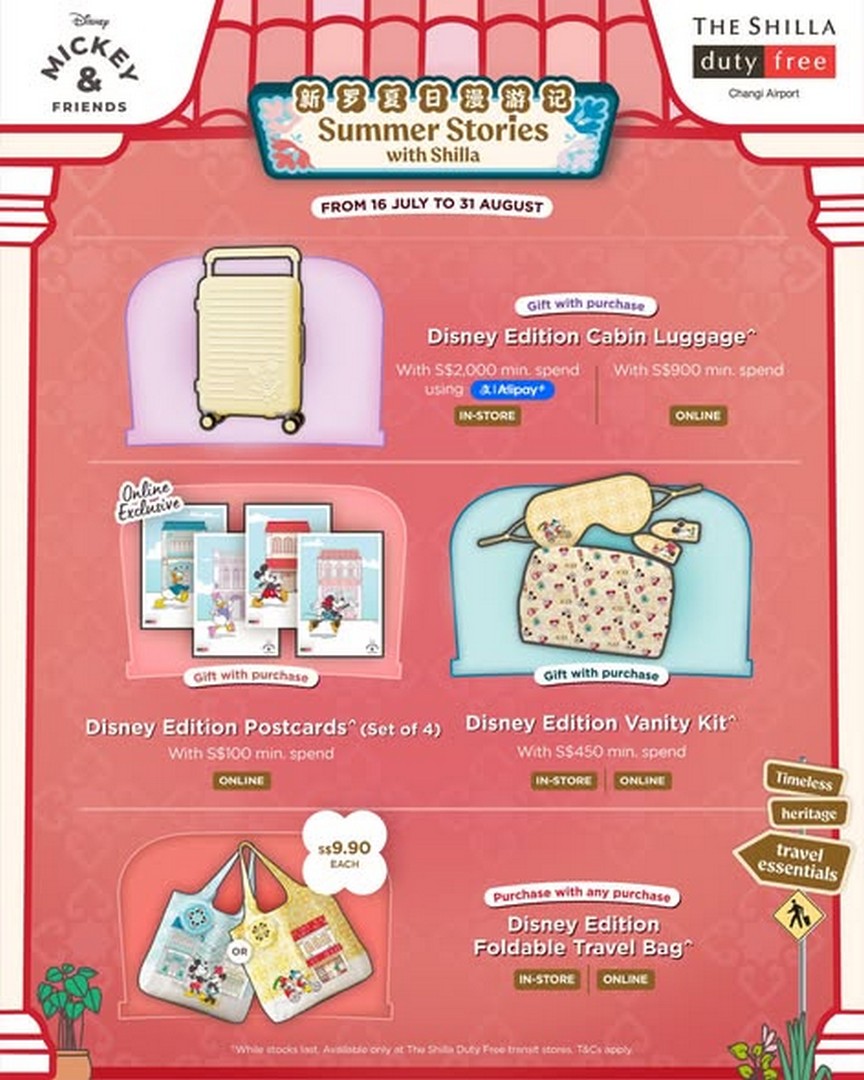 The-Shilla-Duty-Free-Singapore-Disney-Peranakan-Summer-Promotion-1 16 July-31 August 2026: The Shilla Duty Free Singapore Disney Peranakan Summer Promotion at Changi Airport – Free 100% Winning Claw Machine, Exclusive Gifts and Shopping Rewards