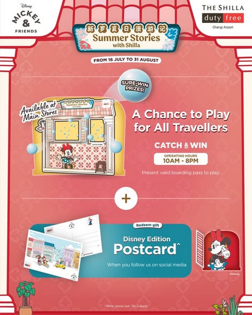 The-Shilla-Duty-Free-Singapore-Disney-Peranakan-Summer-Promotion 16 July-31 August 2026: The Shilla Duty Free Singapore Disney Peranakan Summer Promotion at Changi Airport – Free 100% Winning Claw Machine, Exclusive Gifts and Shopping Rewards