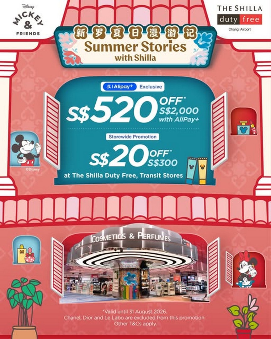 The-Shilla-Duty-Free-Singapore-Promotion-6 Now till 31 August 2026: The Shilla Duty Free Singapore Promotion: Enjoy Exclusive Airport Shopping Discounts at Changi Airport Transit Stores