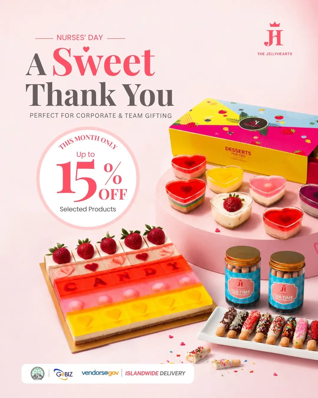 TheJellyHearts-Nurses-Day-Promotion 14-31 July 2026: TheJellyHearts Nurses' Day Promotion – Enjoy Up to 15% Off Gifts and Desserts with Early Bird Savings in Singapore