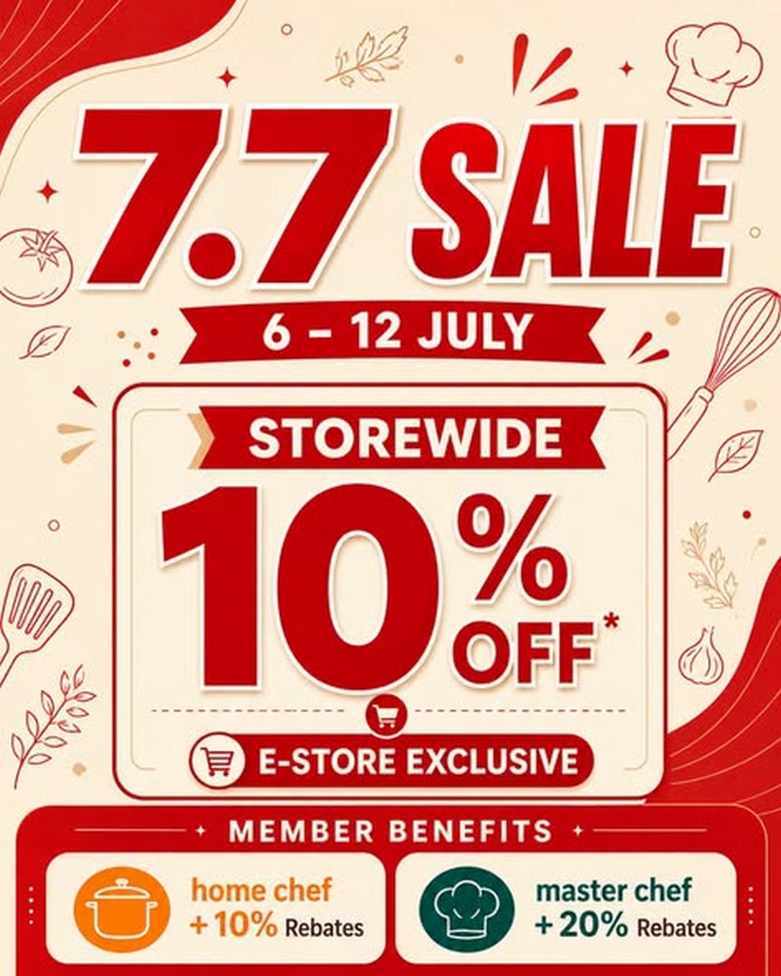 ToTT-Singapore-7.7-Storewide-Promotion 6-12 July 2026: ToTT Singapore 7.7 Storewide Promotion – Enjoy 10% OFF Kitchen Essentials, Cookware, Bakeware and Dining Must-Haves