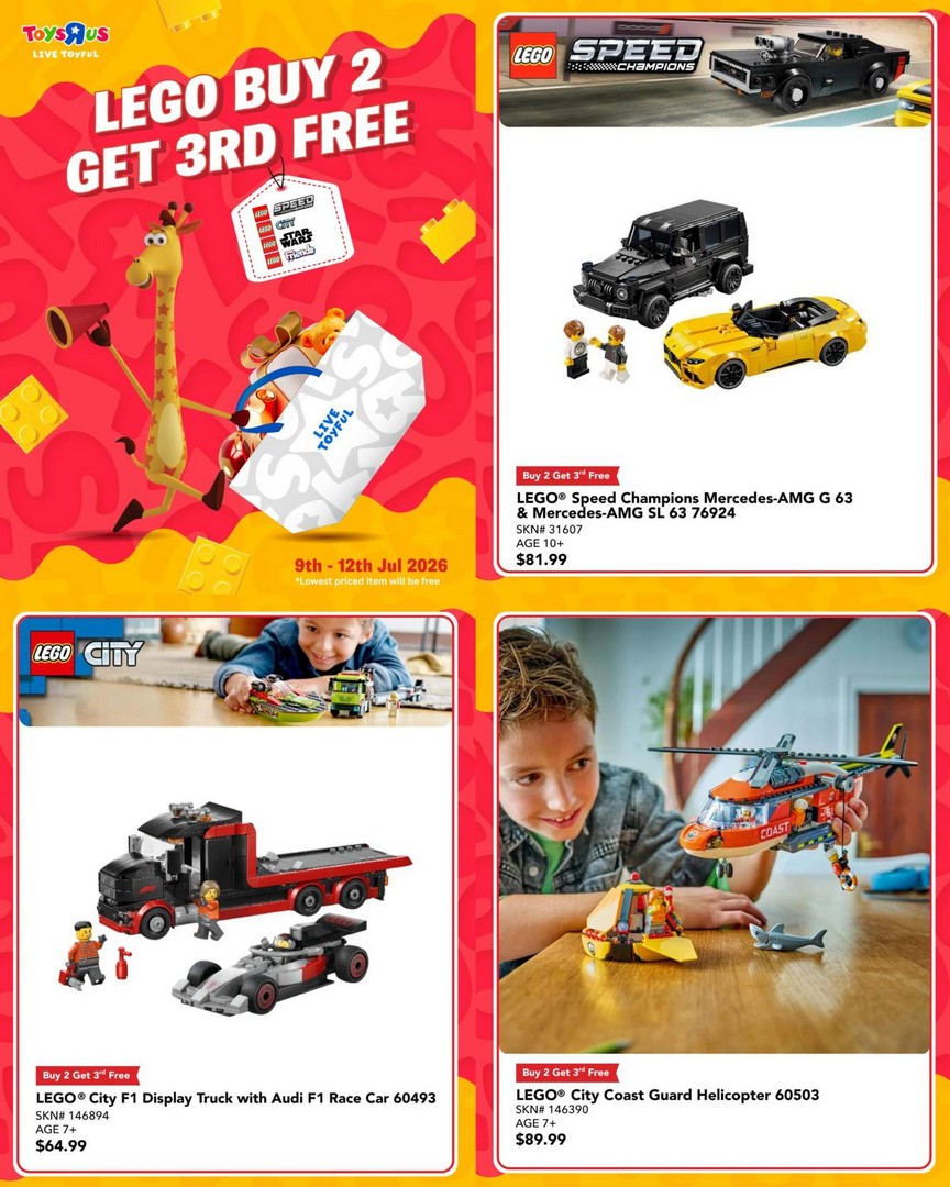 Toys-R-Us-Malaysia-Buy-2-Get-3rd-FREE-Promotion 9–12 July 2026: Toys "R" Us Malaysia Buy 2 Get 3rd FREE Promotion on Selected LEGO Speed Champions, City, Star Wars & Friends Sets