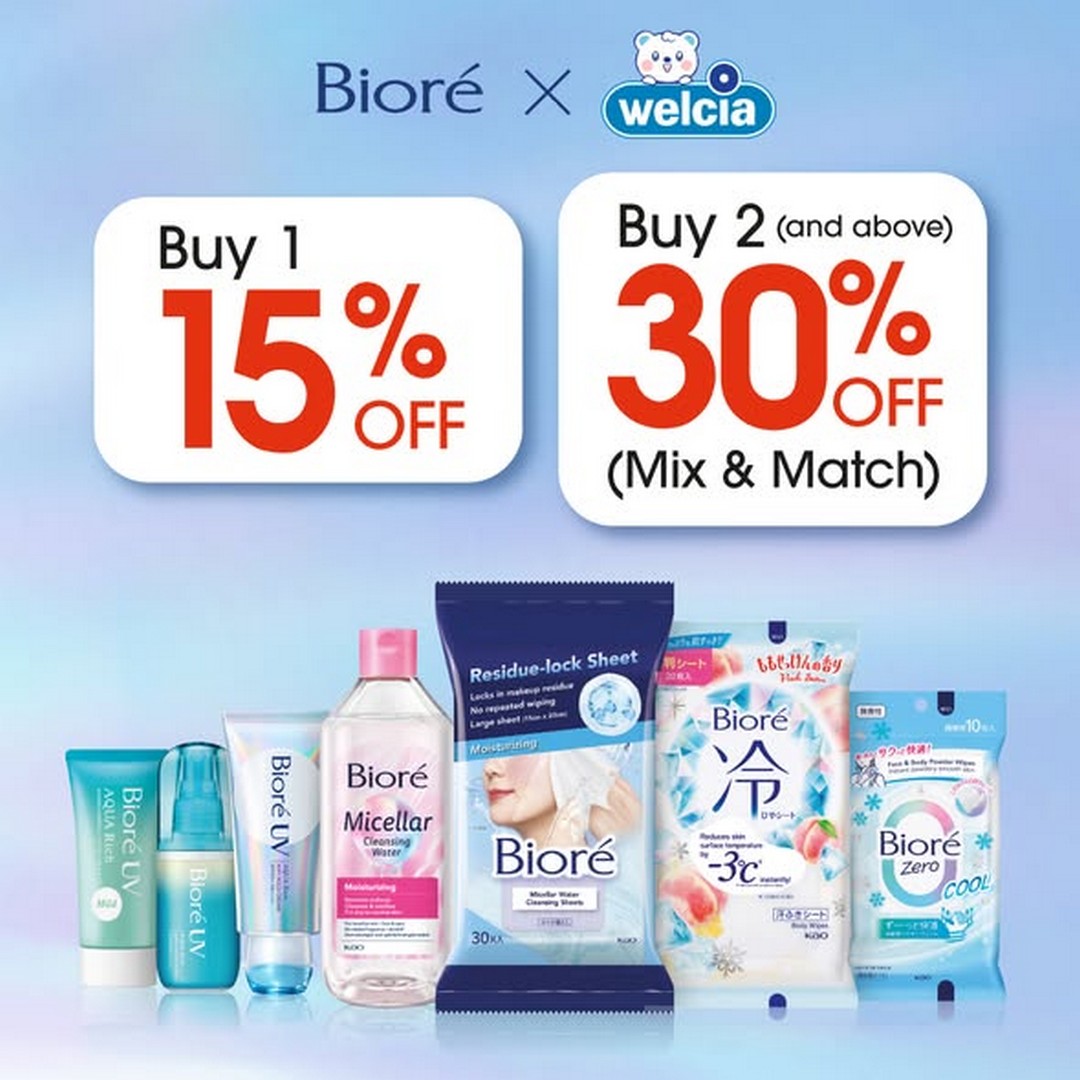 Welcia-Singapore-Biore-July-Promotion-1 1-31 July 2026: Welcia Singapore Biore July Promotion – Save Up to 30% Off Biore Skincare & Receive Exclusive Free Gifts