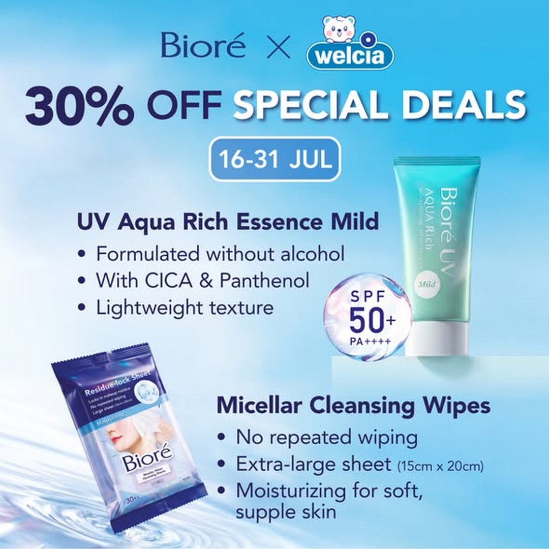 Welcia-Singapore-Biore-July-Promotion 1-31 July 2026: Welcia Singapore Biore July Promotion – Save Up to 30% Off Biore Skincare & Receive Exclusive Free Gifts