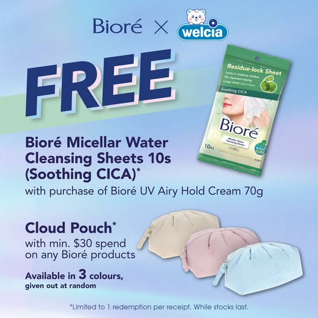 Welcia-Singapore-Biore-Skincare-Promotion-1 1-15 July 2026: Welcia Singapore Biore Skincare Promotion – Enjoy Up to 30% OFF Plus Free Gifts on Selected Biore Favourites