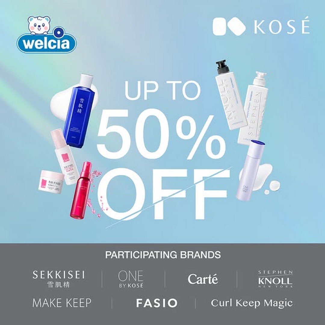 Welcia-Singapore-KOSE-Beauty-Promotion-1 4 July 2026 onwards: Welcia Singapore KOSE Beauty Promotion – Enjoy Up to 50% OFF Plus Exclusive SEKKISEI Monchhichi Gifts at Welcia Stores
