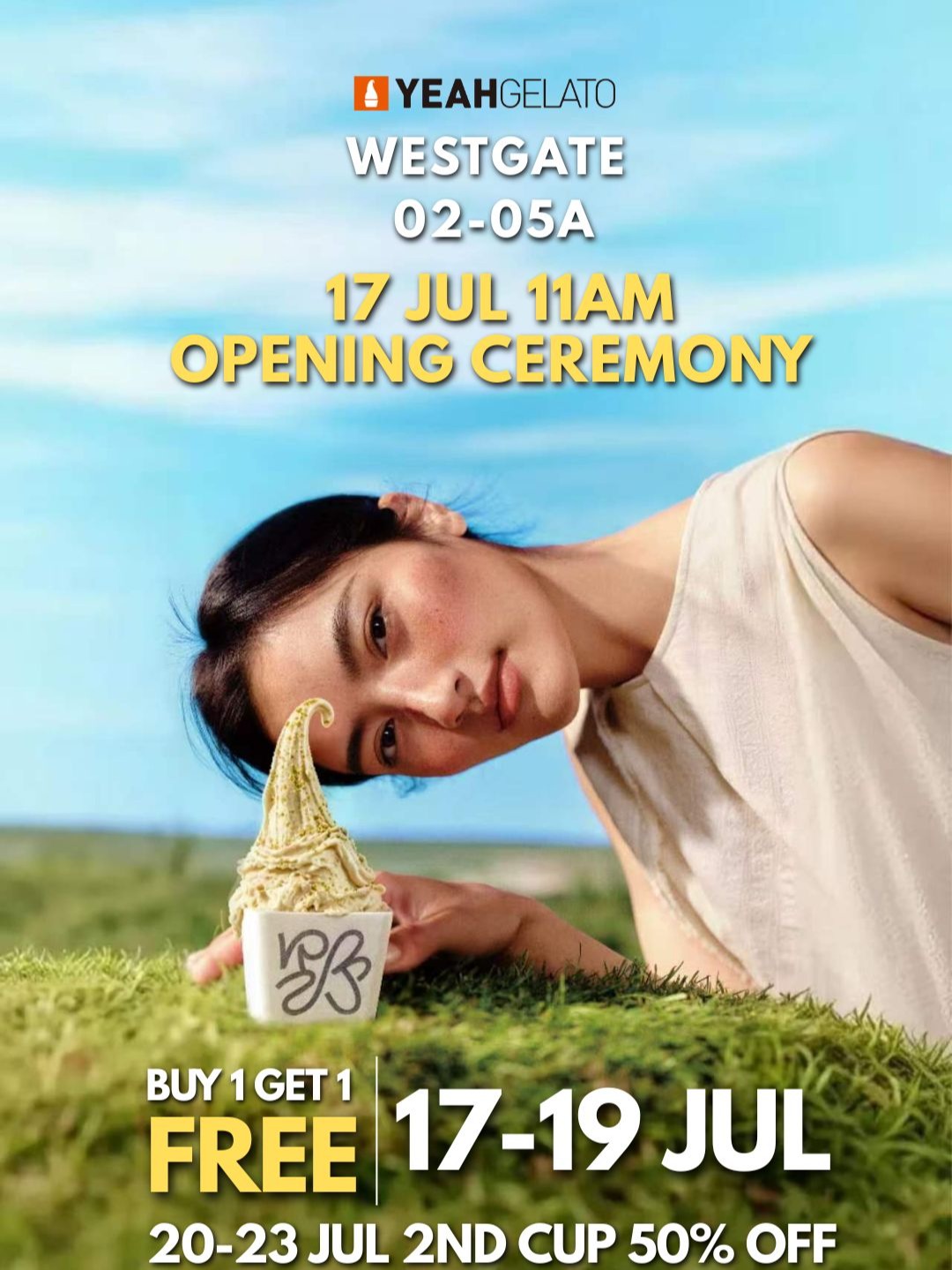Yeah-Gelato-Westgate-Grand-Opening-Buy-1-Get-1-Free-Promotion 17–19 July 2026: Yeah Gelato Westgate Grand Opening Buy 1 Get 1 Free Promotion – Enjoy Freshly Made Gelato at Special Opening Celebration