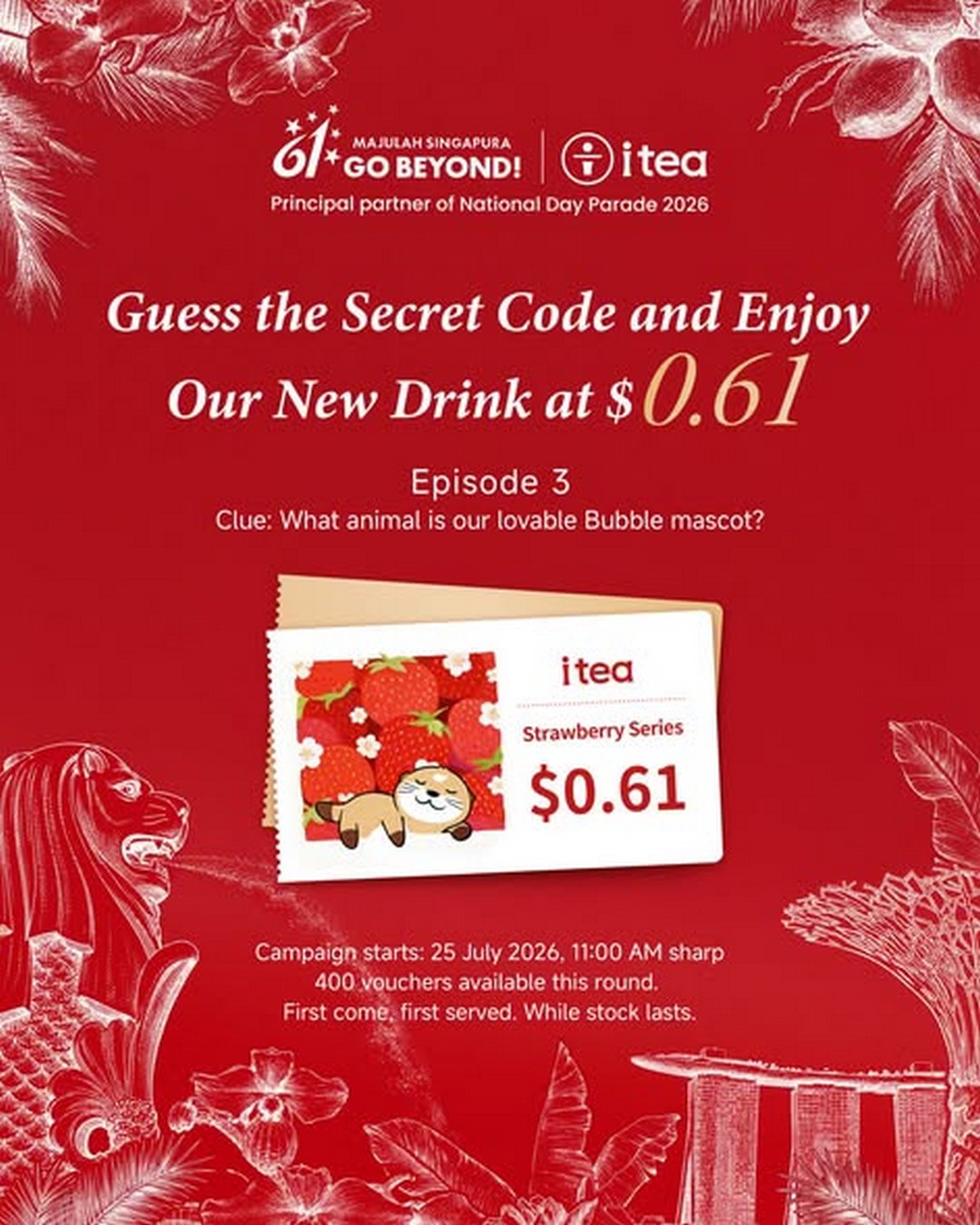itea-Singapore-SG61-Limited-Edition-New-Drink-Promotion 25-31 July 2026: itea Singapore SG61 Limited Edition New Drink Promotion with $0.61 Voucher Redemption and Exclusive Discount Event