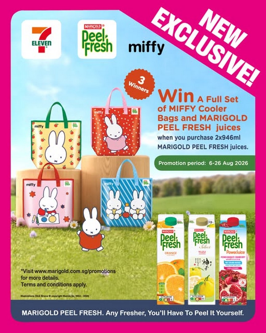 7-Eleven-Singapore-MARIGOLD-PEEL-FRESH-Win-Miffy-Cooler-Bags 6-26 August 2026: 7-Eleven Singapore: MARIGOLD PEEL FRESH Win Miffy Cooler Bags Lucky Draw Promotion with Purchase Offer