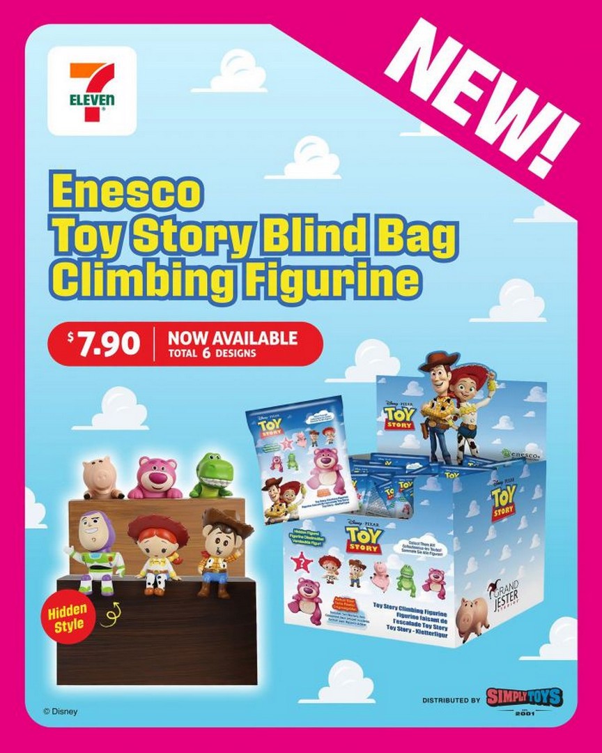 7-Eleven-Singapore-Toy-Story-Enesco-Blind-Bag-Climbing-Figurines 14 August 2026 onwards: 7-Eleven Singapore: Toy Story Enesco Blind Bag Climbing Figurines at $7.90 Each – Collect Woody, Buzz, Jessie and More