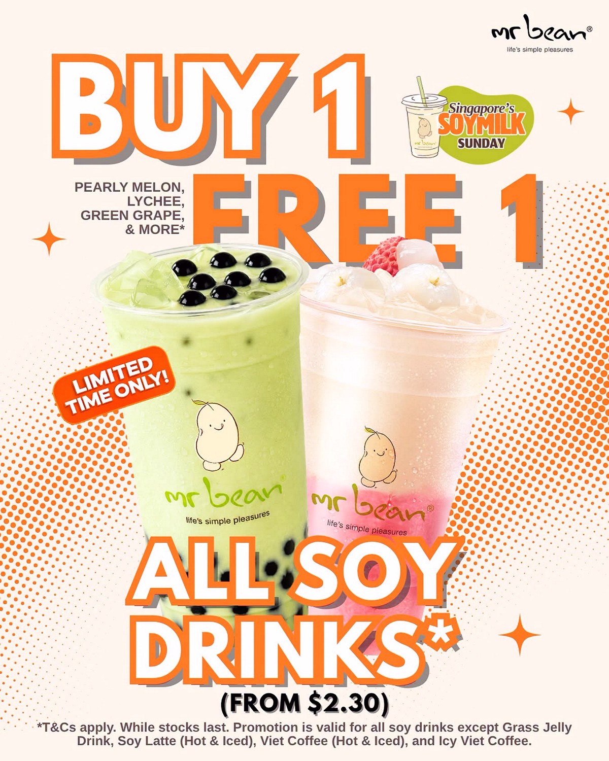 788208279_1034037659498319_5050995453899672574_n 30 August 2026: Mr Bean Singapore 1-for-1 Soy Drinks Promotion, All Soy Drinks From $2.30 on Singapore Soymilk Sunday