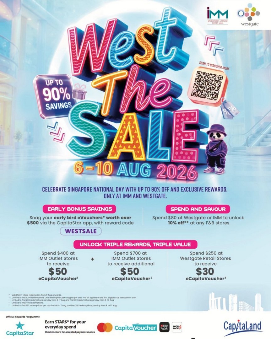 Adidas-IMM-West-The-Sale-Promotion 6-10 August 2026: Adidas IMM West The Sale Promotion: Enjoy Up To 50% Off Selected Footwear, Apparel And Receive Free Singapore Exclusive Graphic Tee With Minimum Spend