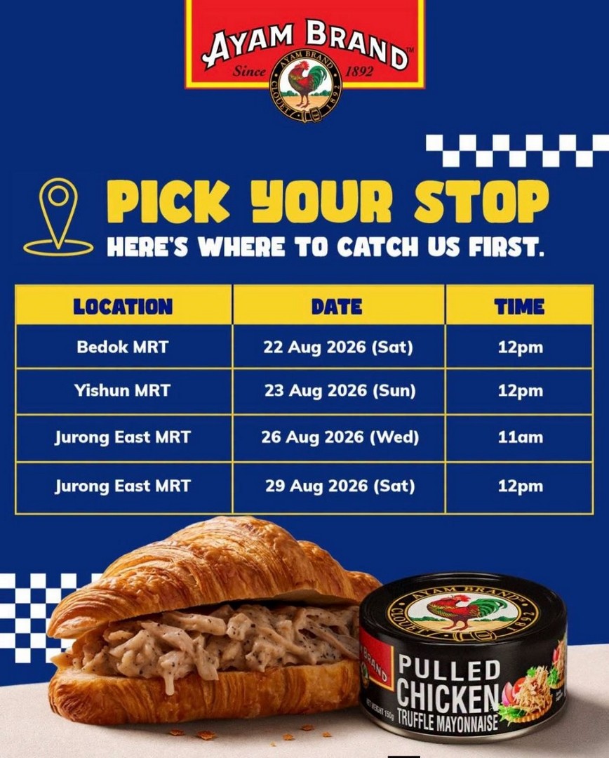 Ayam-Brand-Free-Pulled-Chicken-Croissant-Promotion-1 22 August-12 September 2026: Ayam Brand Free Pulled Chicken Croissant Promotion at MRT Stations in Singapore