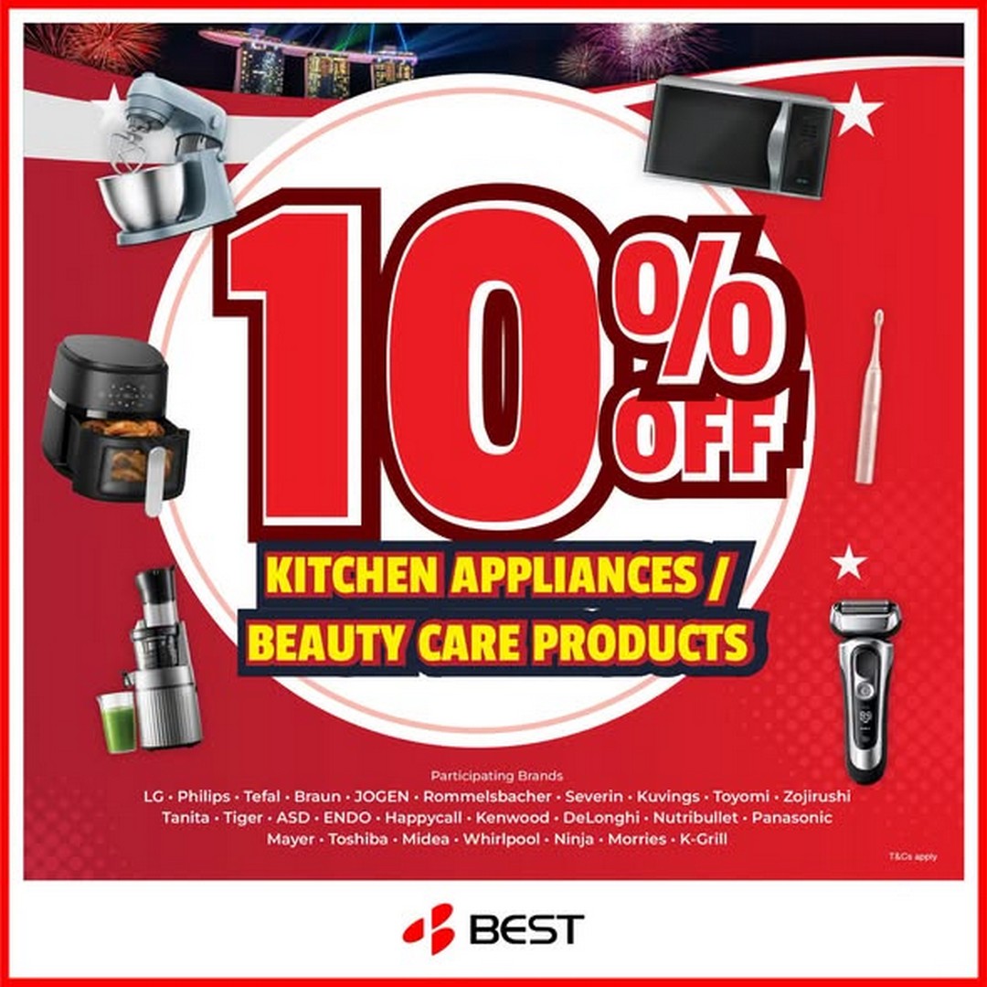 BEST-Denki-Singapore-10-OFF-Selected-Kitchen-Appliances-1 Now Till 10 August 2026: BEST Denki Singapore: 10% OFF Selected Kitchen Appliances, Beauty Care Products and Home Essentials Promotion