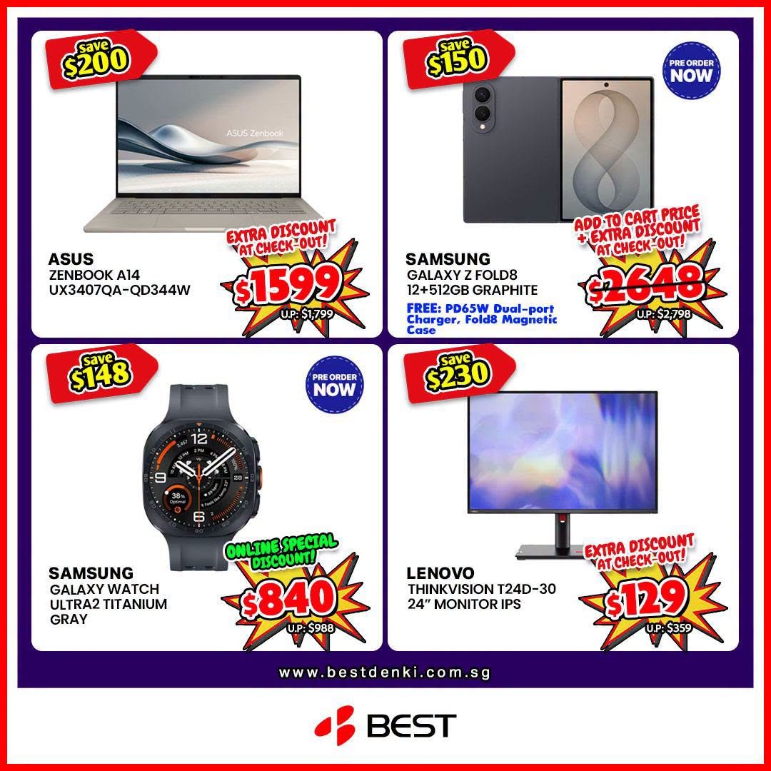 BEST-Denki-Singapore-Online-Exclusive-Lucky-8.8-Savings-Promotion-4 1 August 2026 Onwards: BEST Denki Singapore Online Exclusive Lucky 8.8 Savings Promotion With Up To 70% OFF, Free Delivery And $8 OFF Every $88 Spent