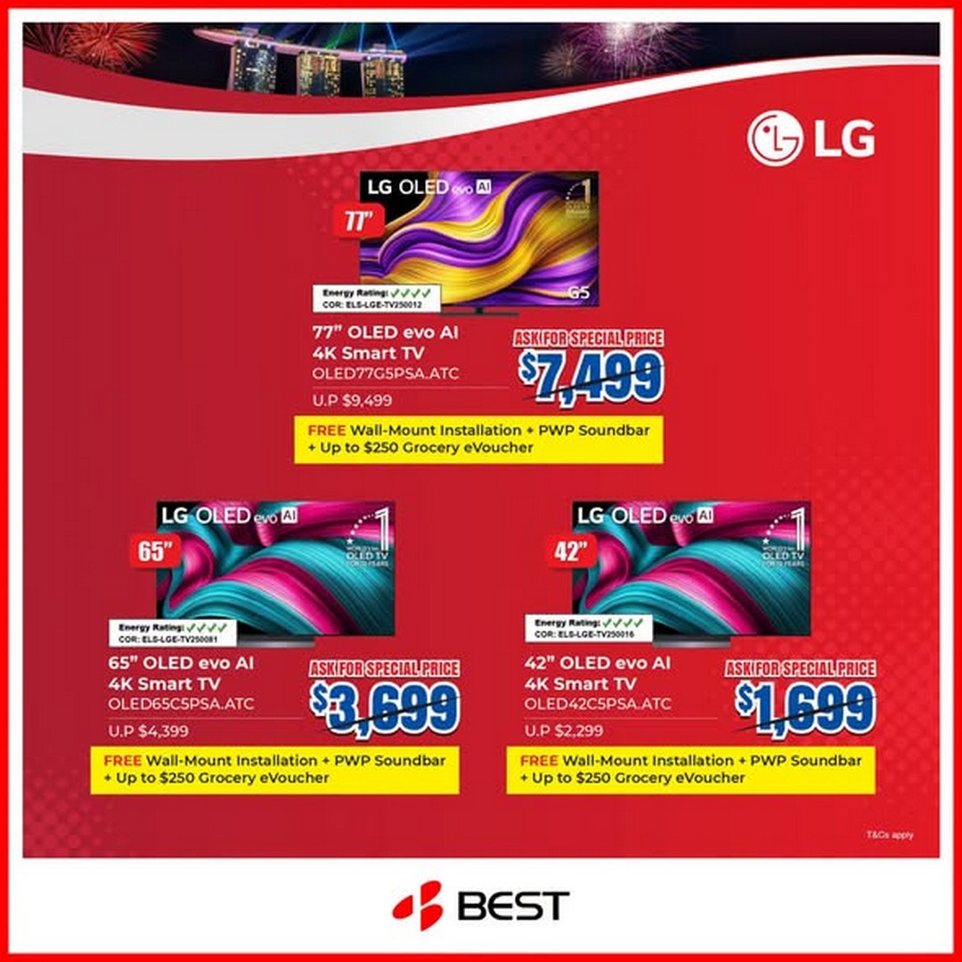 BEST-Denki-Singapore-Red-Hot-Deals-SG61-Promotion-2 Now till 10 August 2026: BEST Denki Singapore Red Hot Deals SG61 Promotion: Enjoy 20% OFF, Free Gifts Up To $1,888 & TV Delivery Bundle Offers