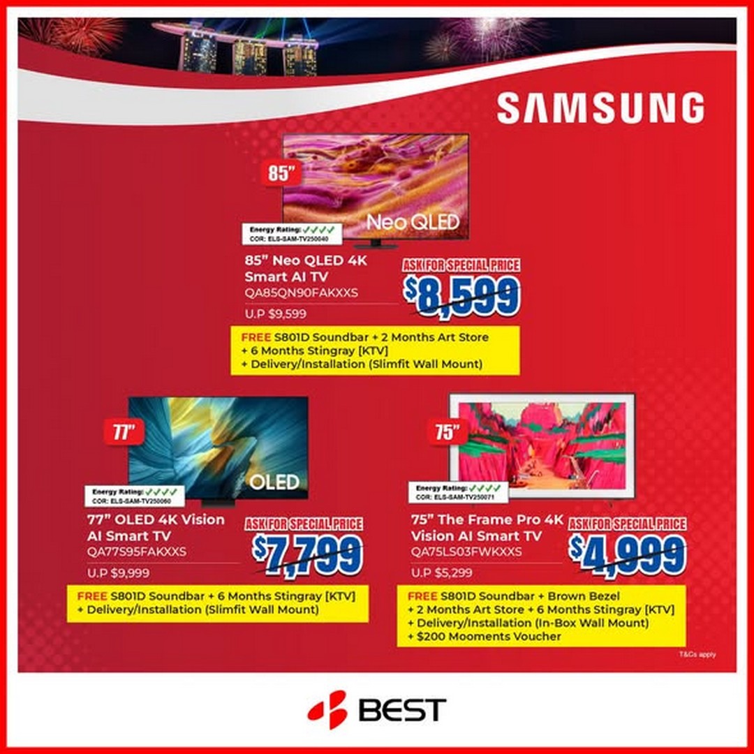 BEST-Denki-Singapore-Red-Hot-Deals-SG61-Promotion-4 Now till 10 August 2026: BEST Denki Singapore Red Hot Deals SG61 Promotion: Enjoy 20% OFF, Free Gifts Up To $1,888 & TV Delivery Bundle Offers
