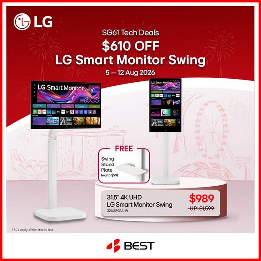 BEST-Denki-Singapore-SG61-Promotion-2 5-12 August 2026: BEST Denki Singapore SG61 Promotion – Save Up to $610 on Selected LG Monitors and Laptops During National Day Sale