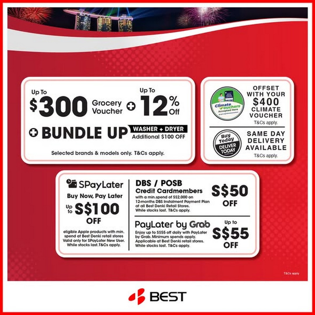BEST-Denki-Singapore-SG61-Sale-Extended-with-Savings-1 14-23 August 2026: BEST Denki Singapore: SG61 Sale Extended with Savings on Selected Washers and Fridges and Bundle Deals