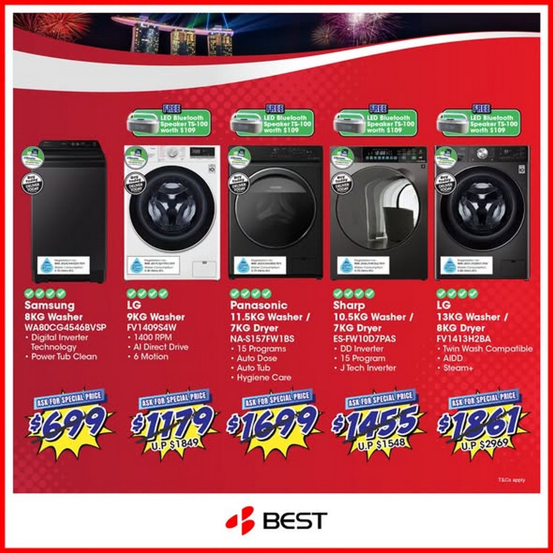 BEST-Denki-Singapore-SG61-Sale-Extended-with-Savings-2 14-23 August 2026: BEST Denki Singapore: SG61 Sale Extended with Savings on Selected Washers and Fridges and Bundle Deals