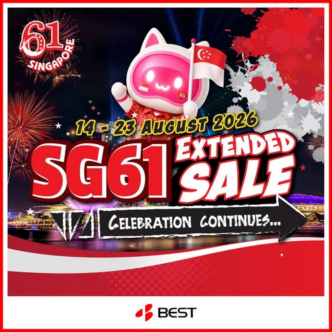 BEST-Denki-Singapore-SG61-Sale-Extended-with-Savings 14-23 August 2026: BEST Denki Singapore: SG61 Sale Extended with Savings on Selected Washers and Fridges and Bundle Deals