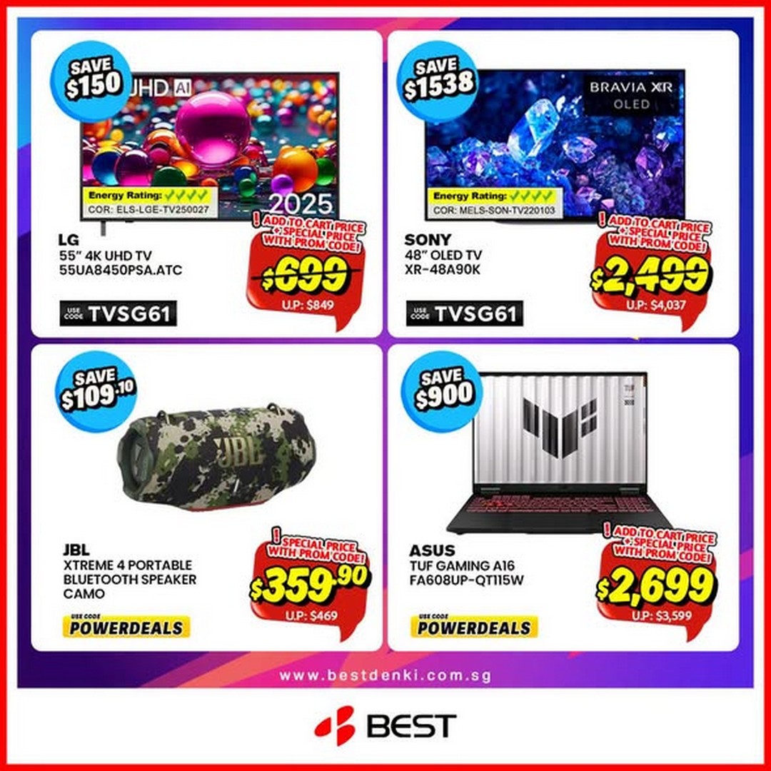 BEST-Denki-Singapore-Up-to-70-Off-Online-Exclusive-Sale-2 14 August 2026 onwards: BEST Denki Singapore: Up to 70% Off Online Exclusive Sale with Extra $250 Off Power Deals