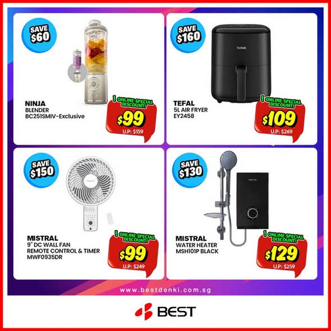 BEST-Denki-Singapore-Up-to-70-Off-Online-Exclusive-Sale-3 14 August 2026 onwards: BEST Denki Singapore: Up to 70% Off Online Exclusive Sale with Extra $250 Off Power Deals