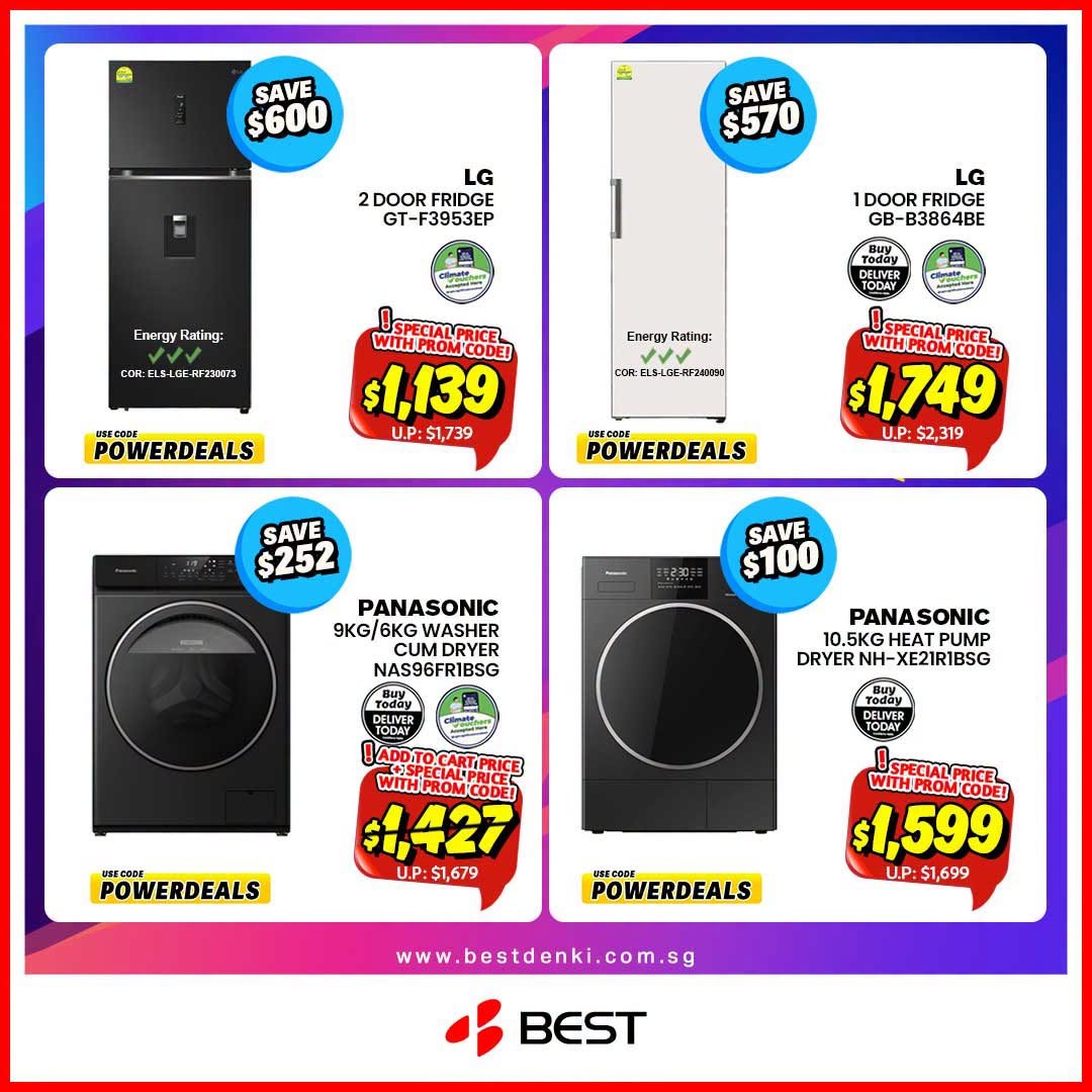 BEST-Denki-Singapore-Up-to-70-Off-Online-Exclusive-Sale-5 14 August 2026 onwards: BEST Denki Singapore: Up to 70% Off Online Exclusive Sale with Extra $250 Off Power Deals