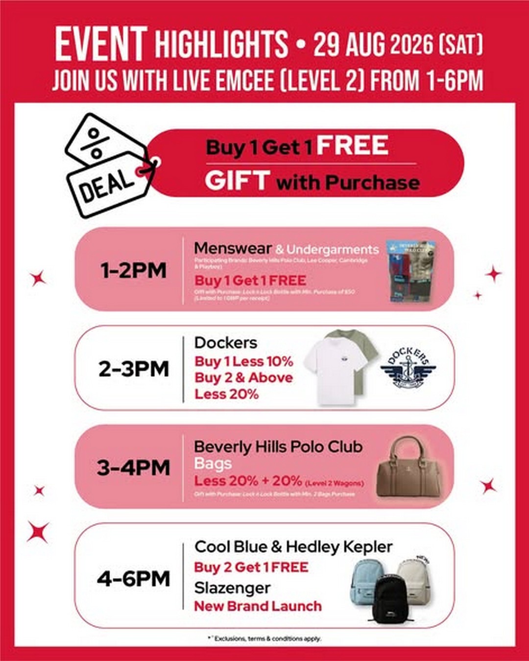BHG-Singapore-Payday-Weekend-Promotion-with-20-OFF-1 28-30 August 2026: BHG Singapore: Payday Weekend Promotion with 20% OFF Storewide, Beauty Vouchers and Event Specials