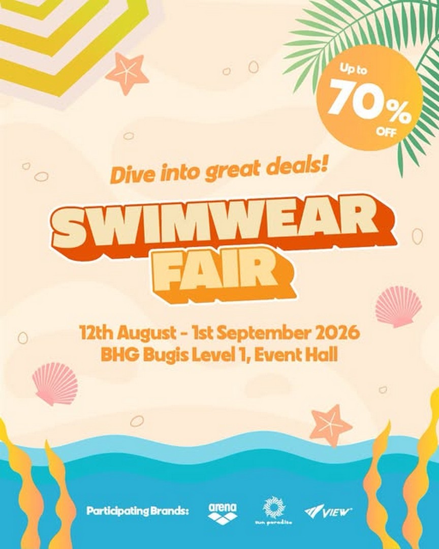 BHG-Singapore-Up-to-70-OFF-Swimwear 12 August-1 September 2026: BHG Singapore: Up to 70% OFF Swimwear at BHG Swimwear Fair: Limited-Time Sale Promotion at Bugis