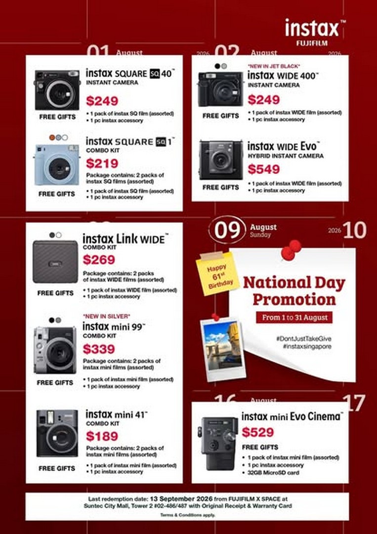 Bally-Photo-Electronics-Singapore-61st-Birthday-instax-2 1-31 August 2026: Bally Photo Electronics: Singapore 61st Birthday instax™ Free Gift Promotion at Plaza Singapura