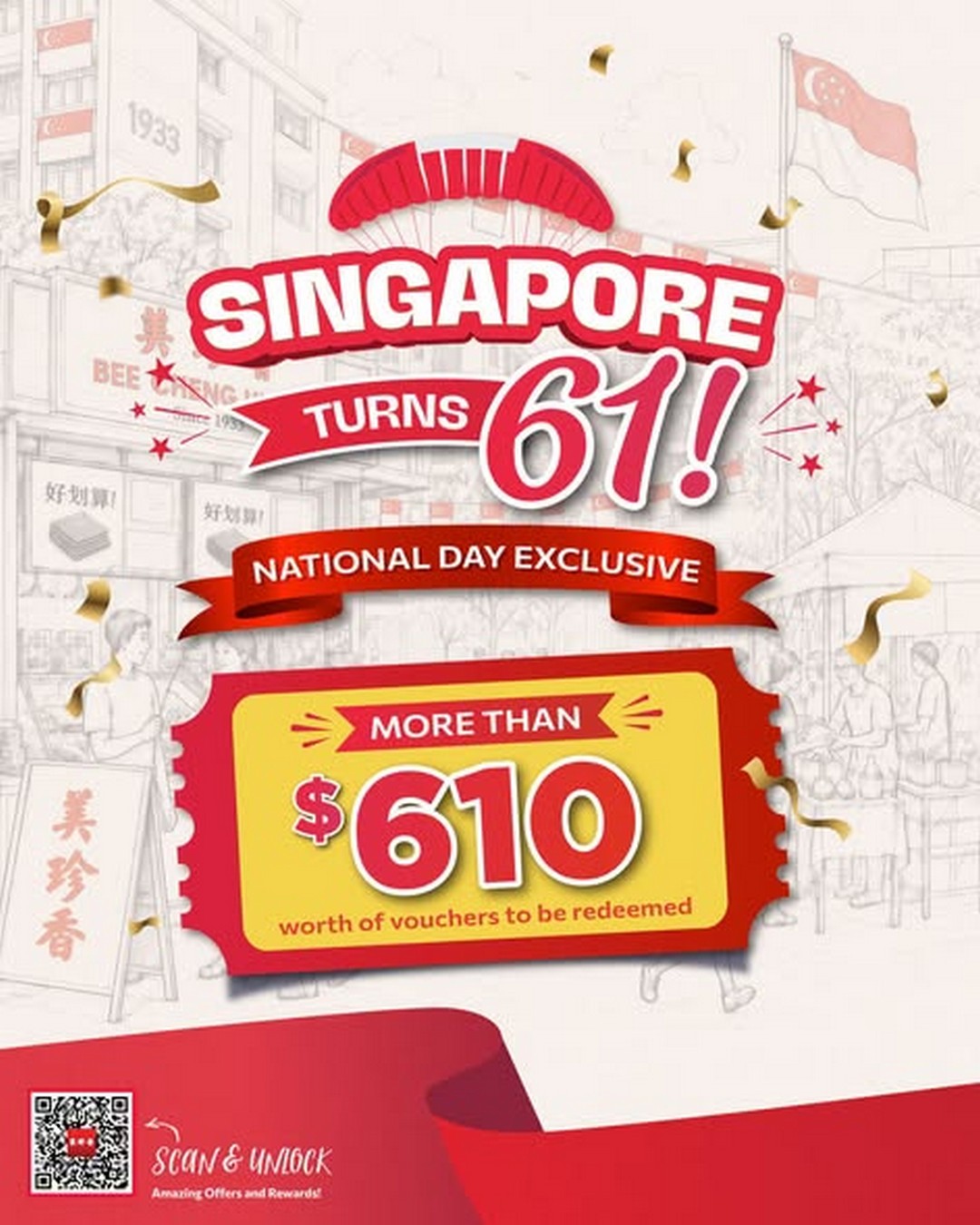 Bee-Cheng-Hiang-美珍香-Singapore-National-Day-Promotion 1 August 2026 onwards: Bee Cheng Hiang 美珍香 Singapore National Day Promotion – Online Exclusive Cart Vouchers with Up to $161 Off Savings