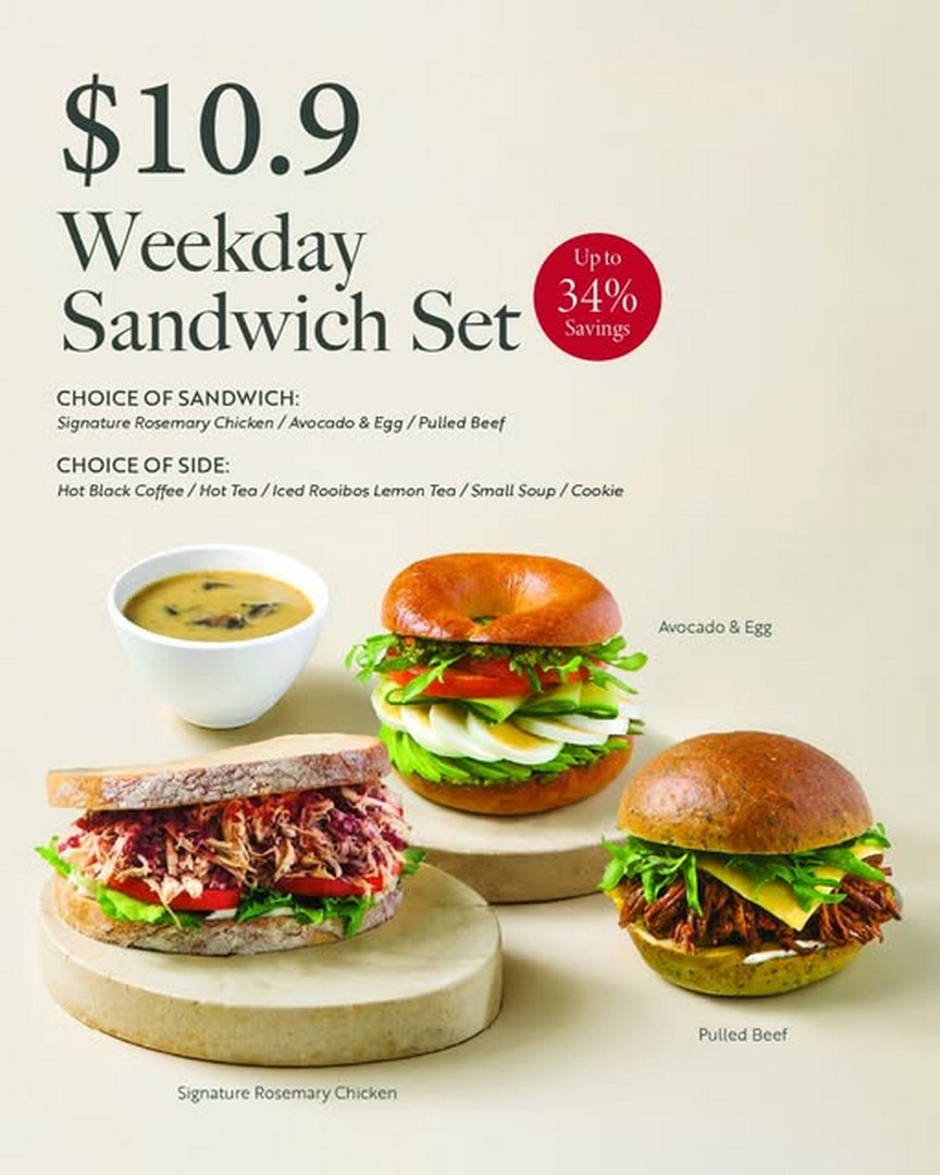 Cedele-10.90-Wholesome-Sandwich-Set-Promotion 11-28 August 2026: Cedele: $10.90 Wholesome Sandwich Set Promotion with Sandwich and Side