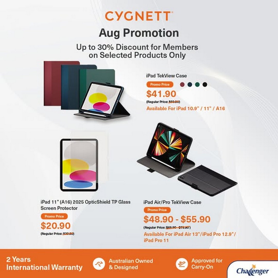 Challenger-Singapore-CYGNETT-August-Promotion-2 5-31 August 2026: Challenger Singapore, CYGNETT August Promotion With Up To 55% OFF Tech Accessories Deals