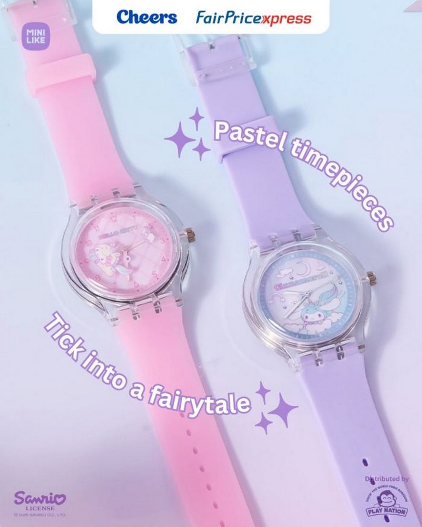 Cheers-FairPrice-Xpress-Promotion-Sanrio-Characters-Starry-1 6 August 2026 onwards: Cheers & FairPrice Xpress Promotion: Sanrio Characters Starry Wish Fairytales Series Watch Official Licensed Collectible Timepieces