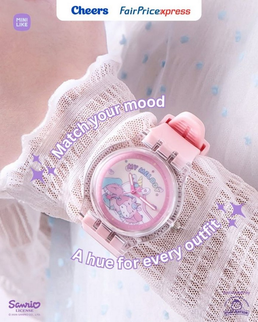 Cheers-FairPrice-Xpress-Promotion-Sanrio-Characters-Starry-2 6 August 2026 onwards: Cheers & FairPrice Xpress Promotion: Sanrio Characters Starry Wish Fairytales Series Watch Official Licensed Collectible Timepieces